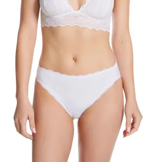 Inspired Eyelet Hi-Leg Brief Panty In White