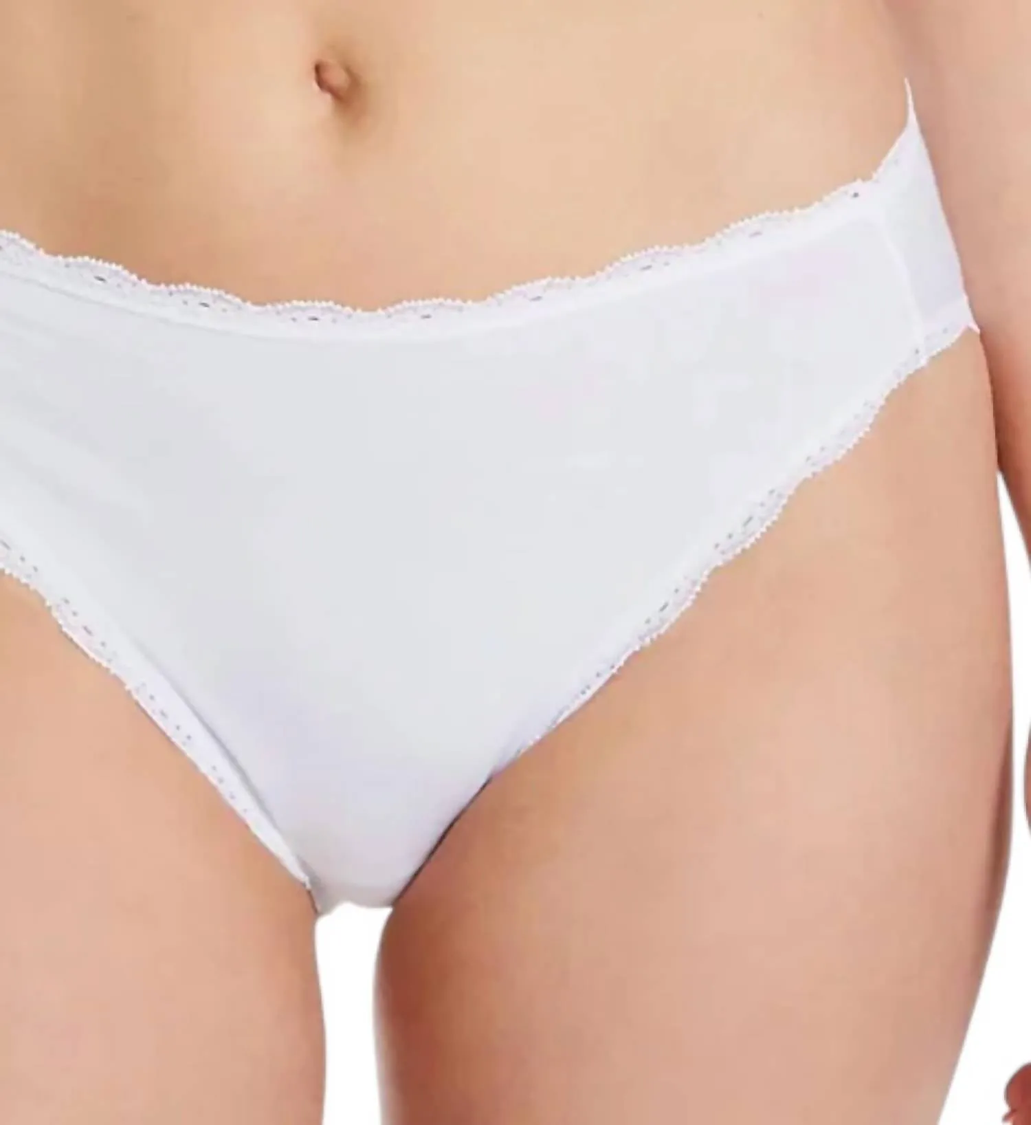 Inspired Eyelet Hi-Leg Brief Panty In White