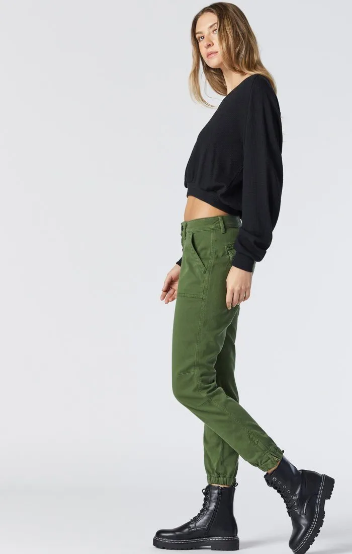 IVY SLIM CARGO IN CHIVE CASUAL COMFORT