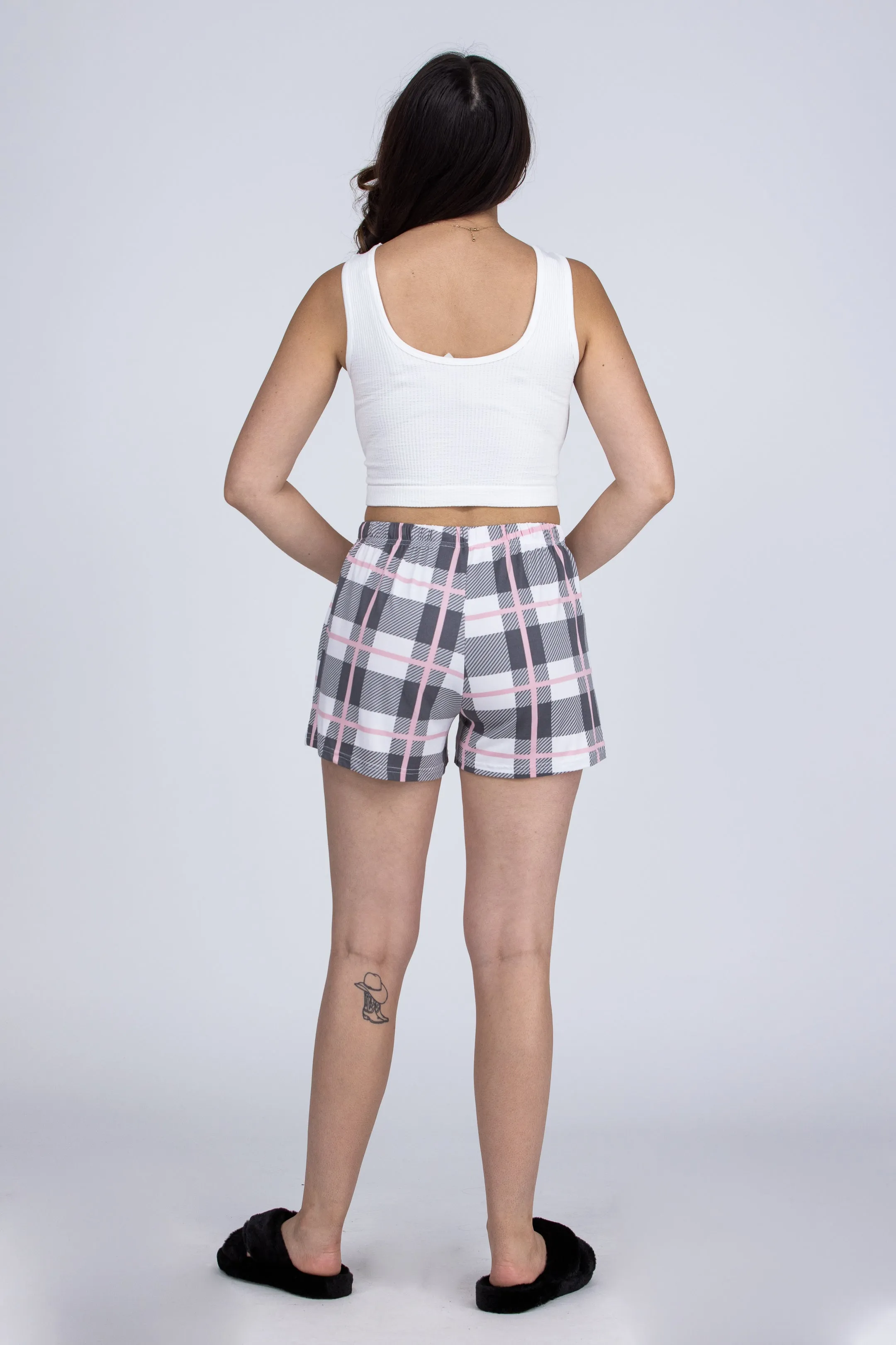 Jackie Women's Plaid Sleep Shorts