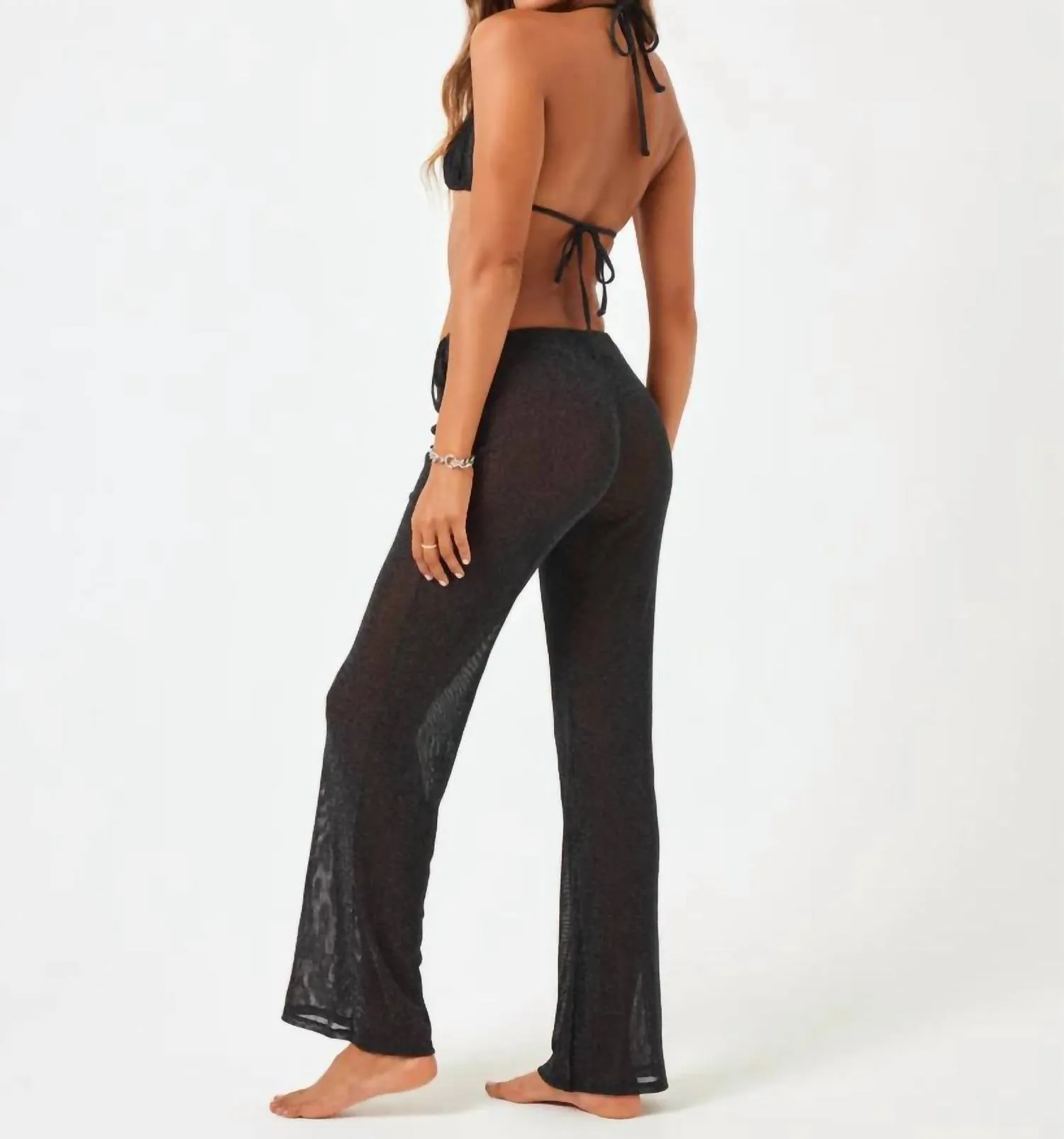 Kari Beach Cover Up Pants In Black