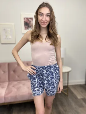 Keep Me Guessing Women's Floral Frayed Hem Shorts