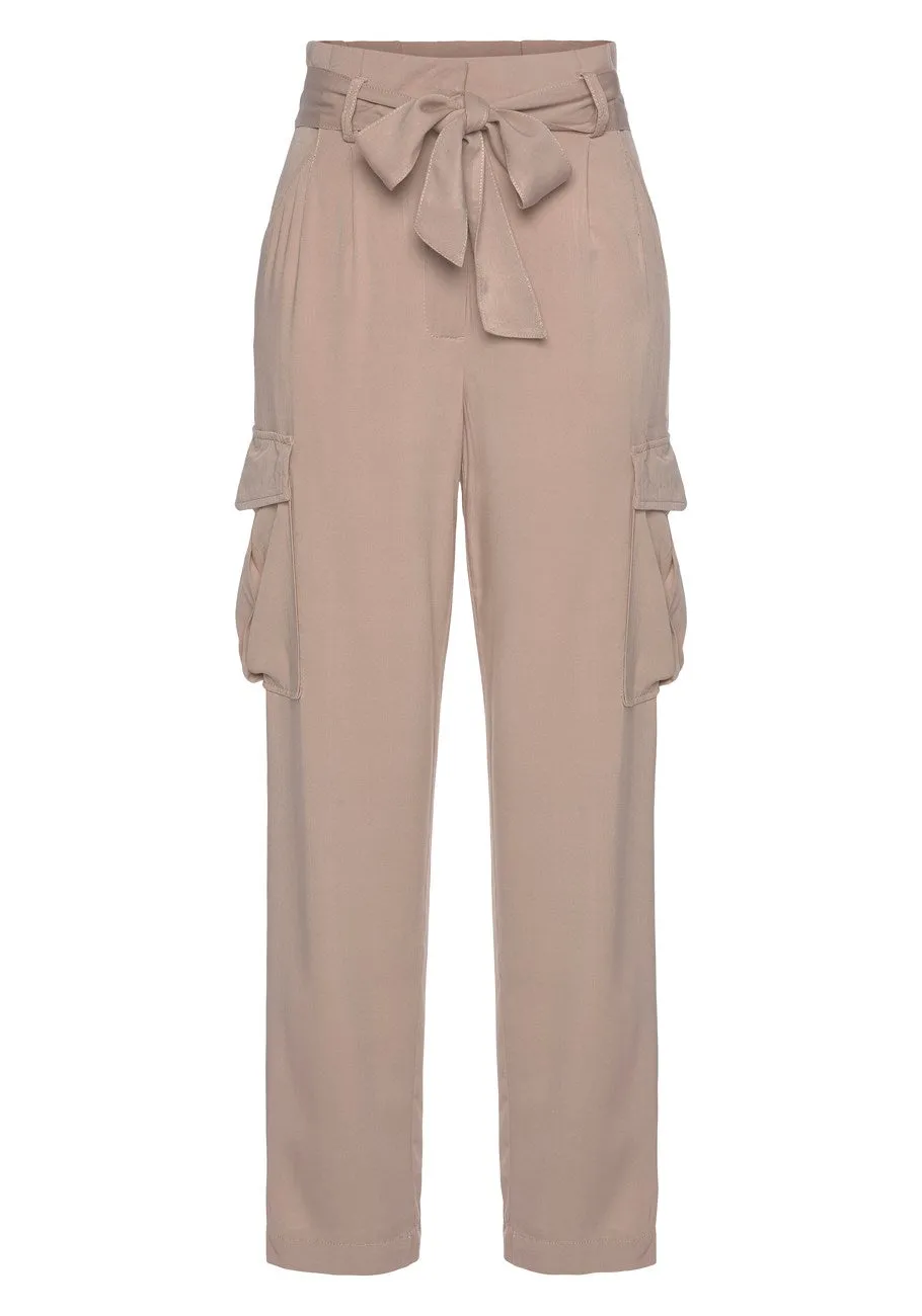 LASCANA Women's Paperbag Waist Pants