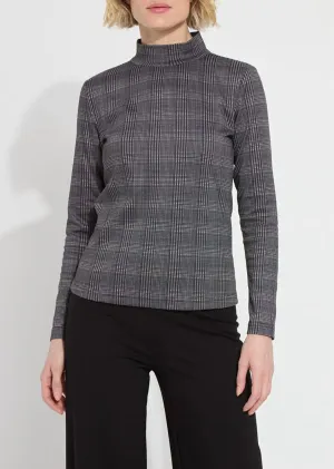 Lena Ponte Turtleneck Top In Opposite Check