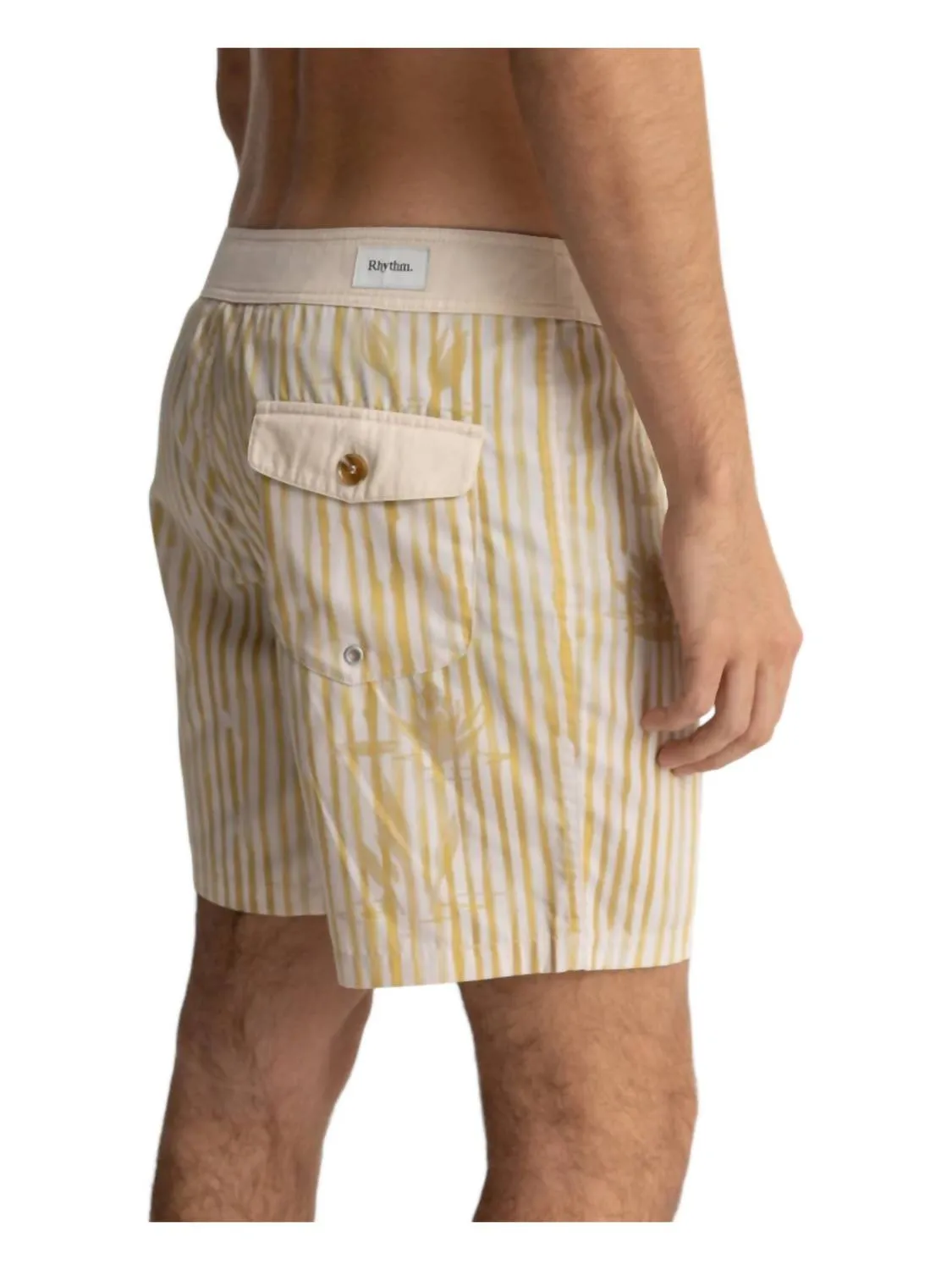 Lily Stripe Trunk In Mustard