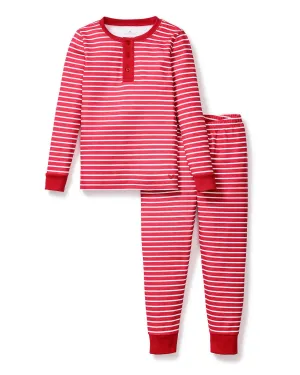 Long John Pajamas In Red
