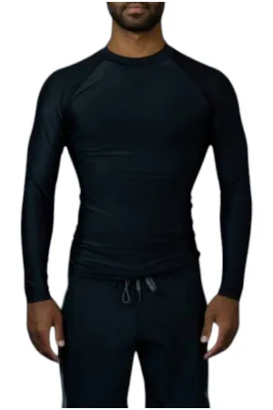 Long Sleeve Sun & Rashguard In Black