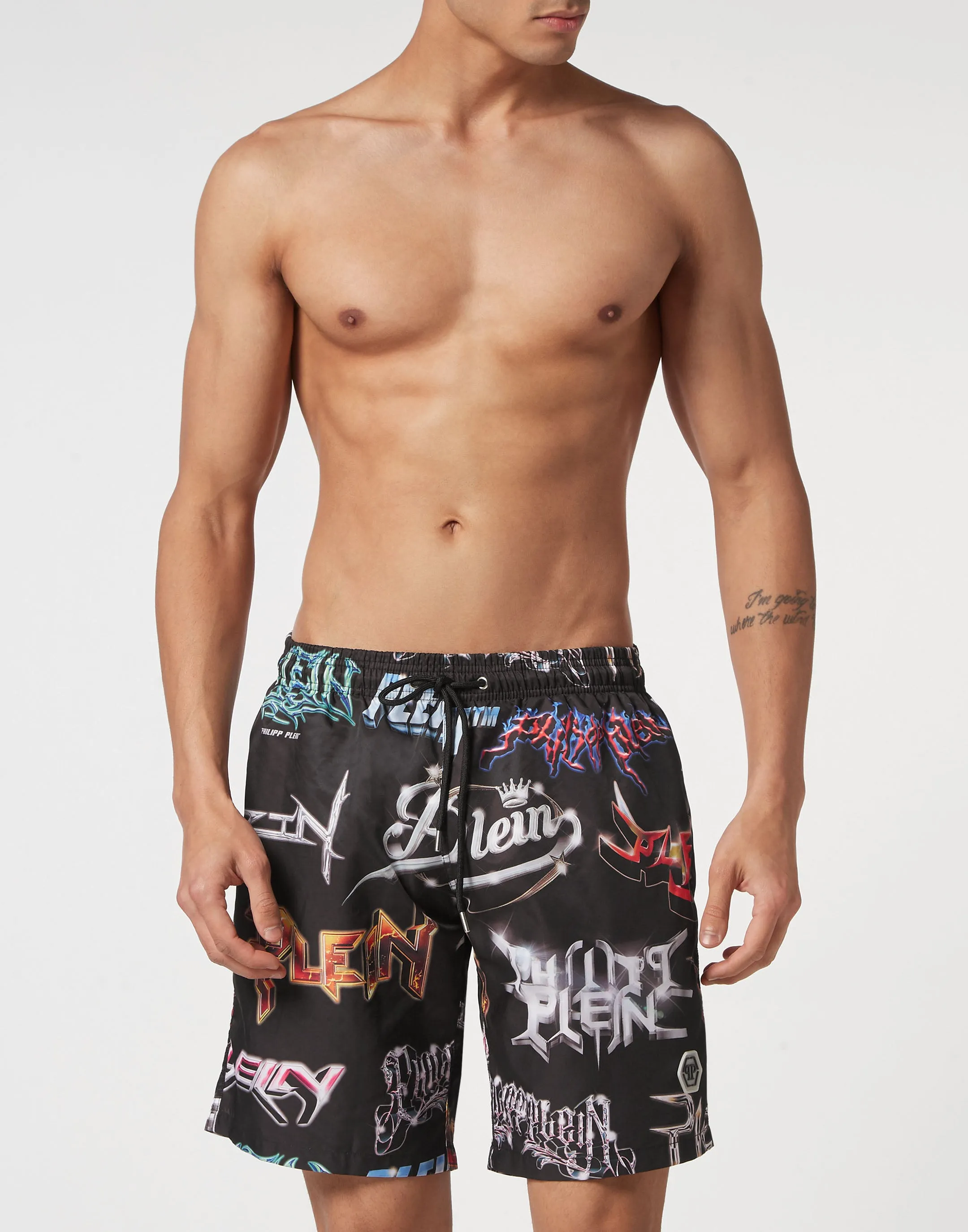 Long Swim-Trunks Logos