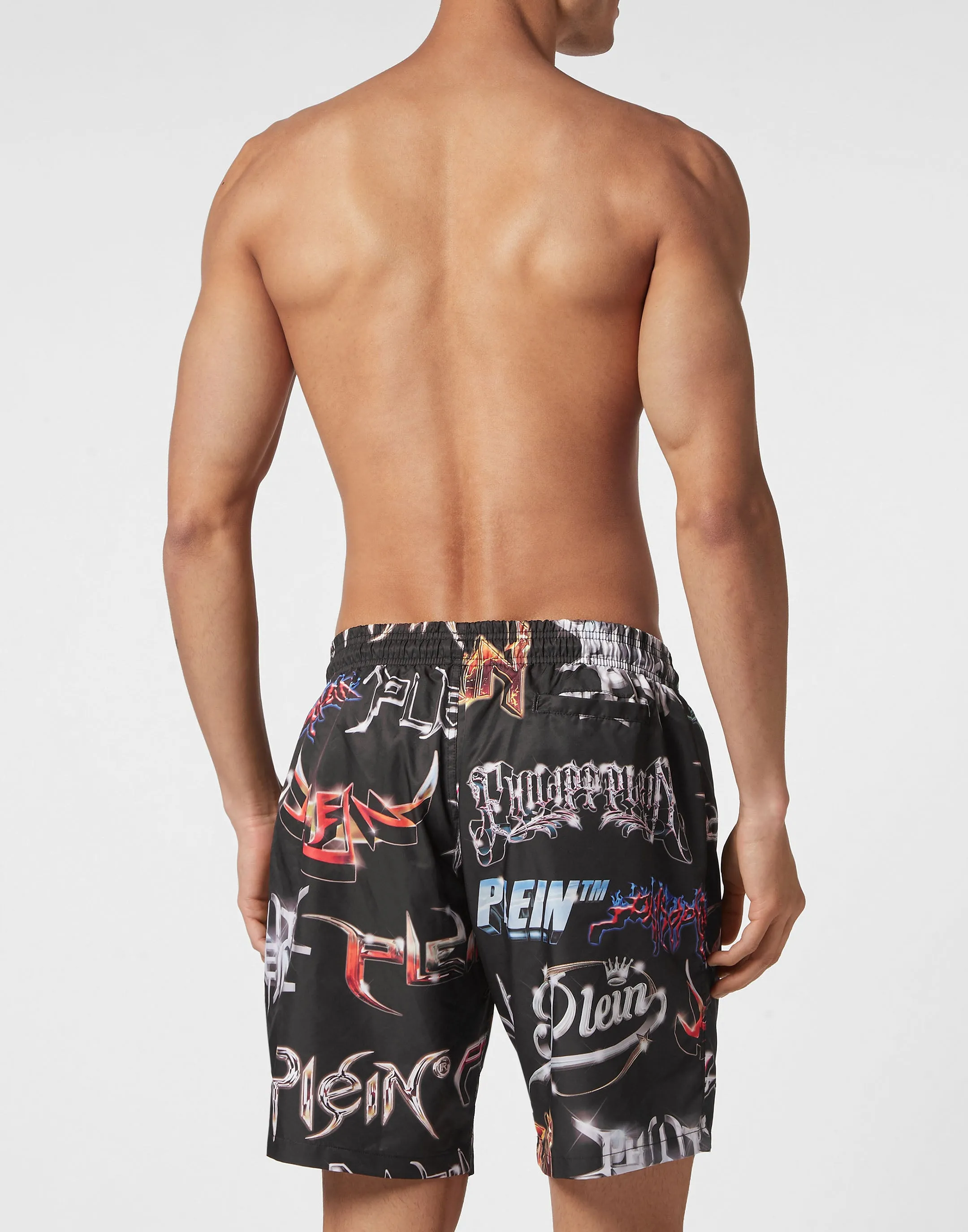 Long Swim-Trunks Logos