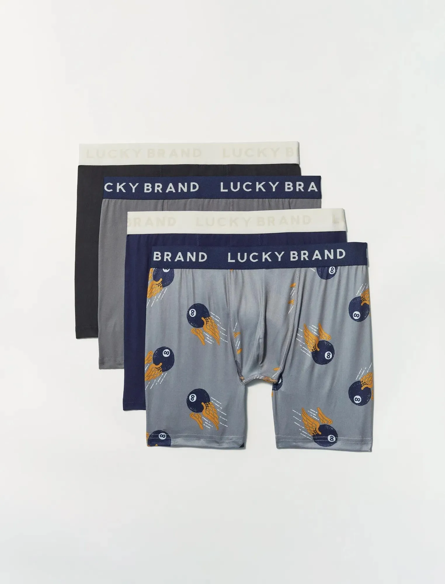 Lucky Brand 4 Pack Essential Soft Boxer Briefs
