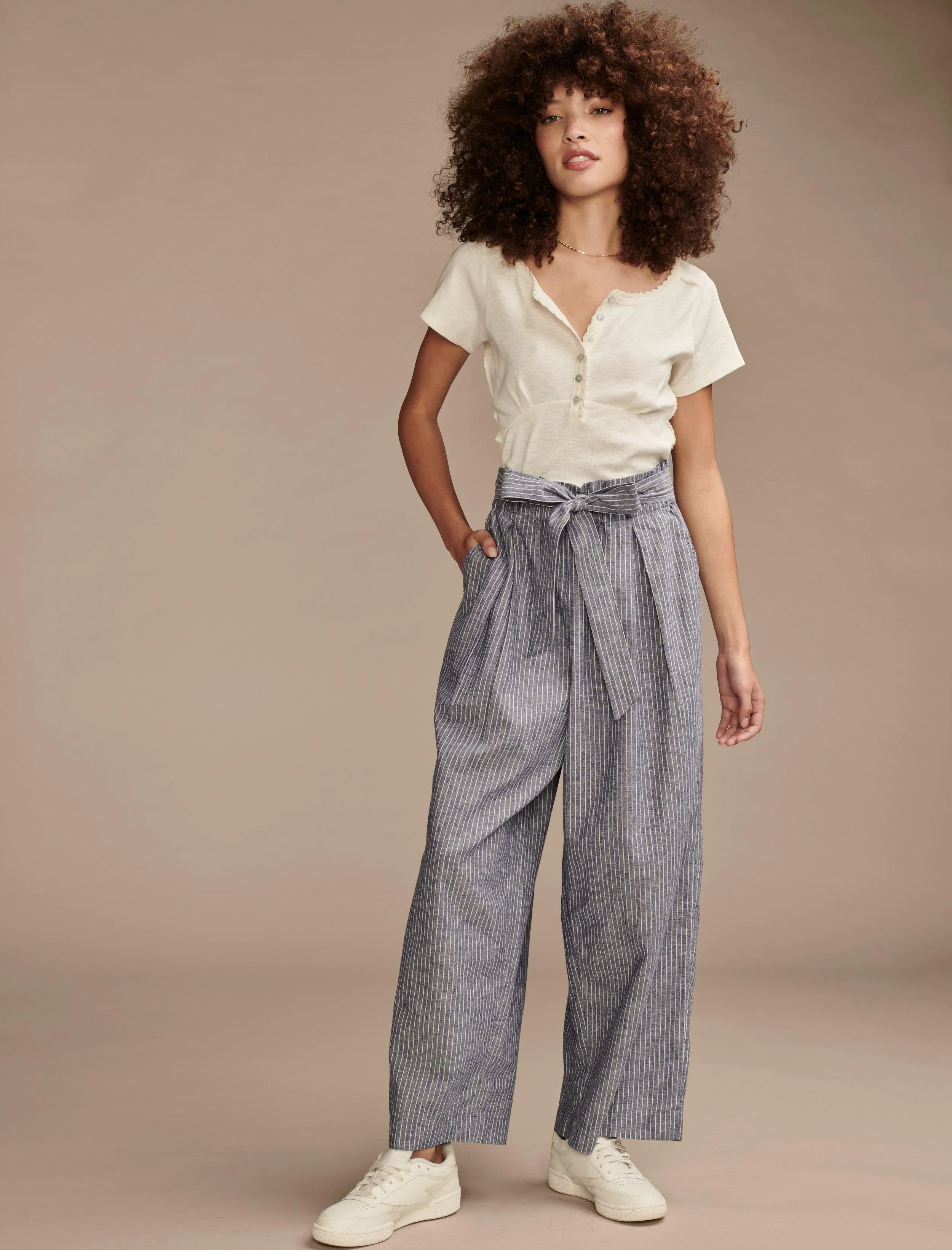 Lucky Brand Women's Hemp Paperbag Pant