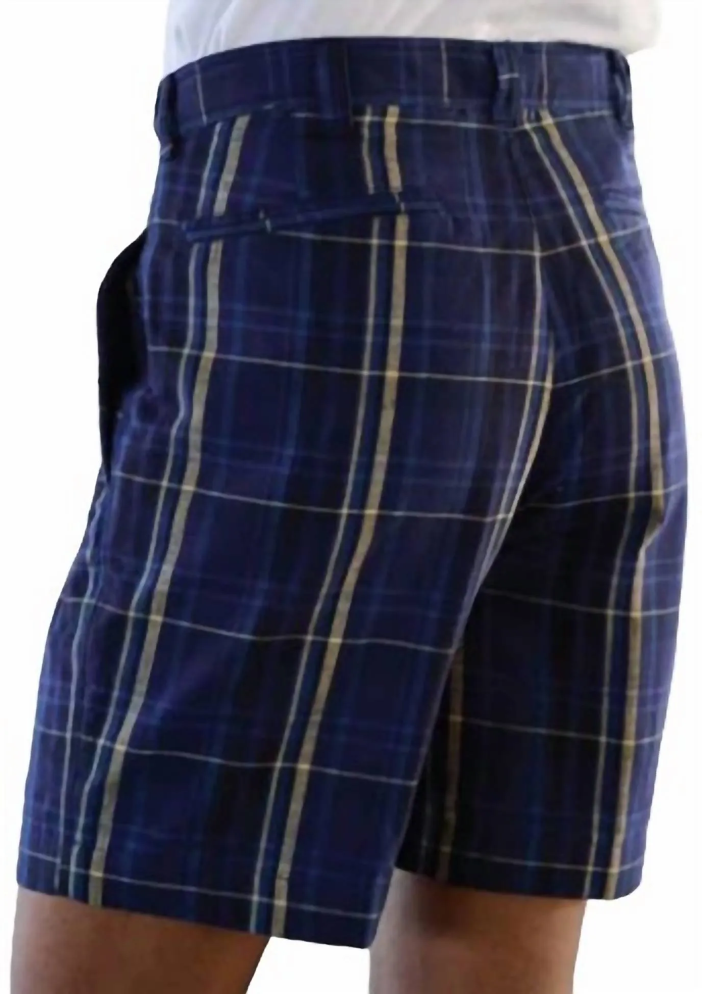 Madras Summer Short In Navy Plaid