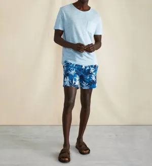 Men Elastic Calder 6" Swim Trunks In Zog Blue Combo