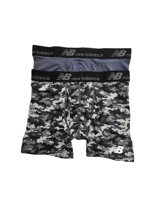 Men's 2-Pack Dry And Fresh Performance 6" Boxer Briefs In Digital Camo Black/thunder