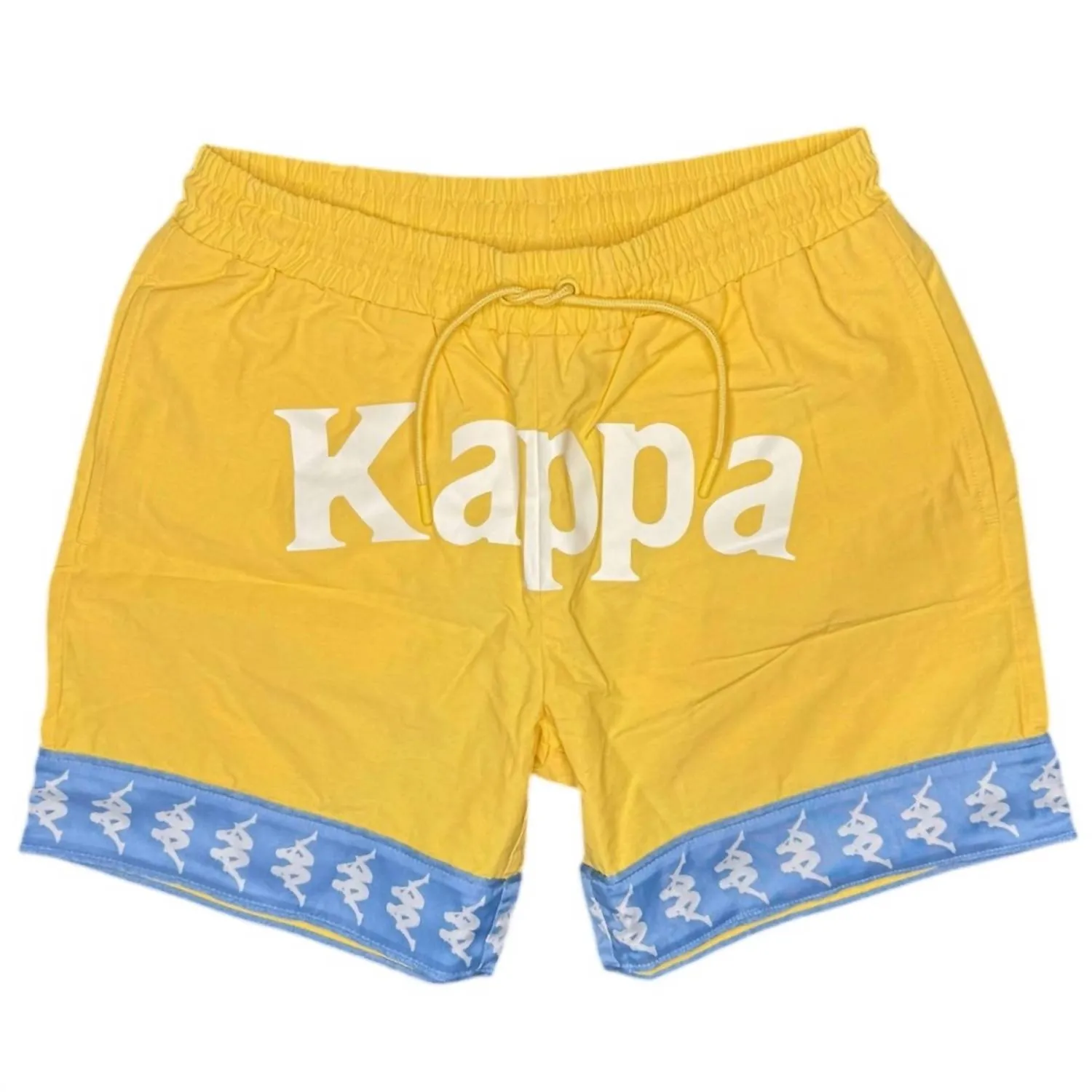 Men's 222 Banda Calabash 3 Woven Shorts In Yellow/light Blue
