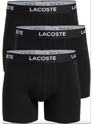 Men's Casual Classic 3 Pack Cotton Stretch Boxer Briefs In Black