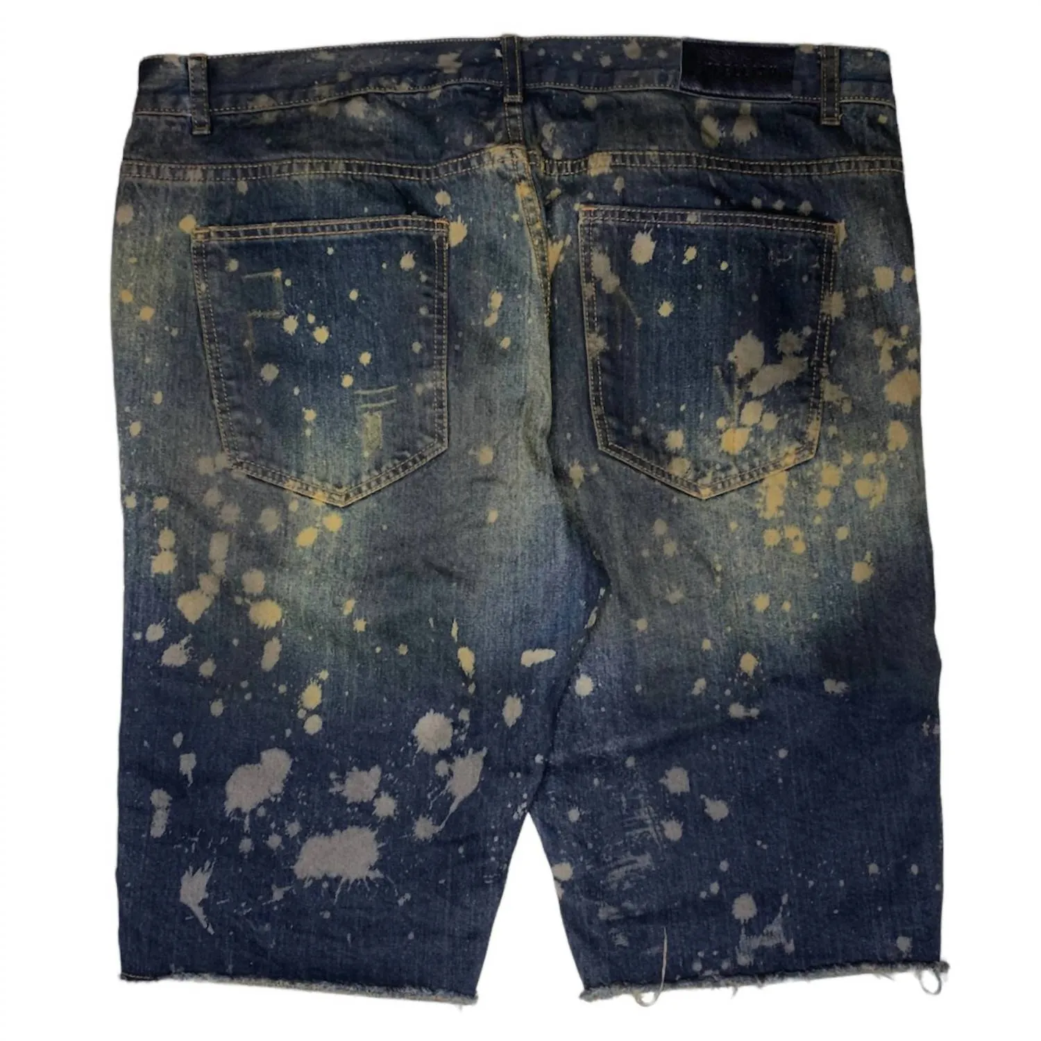 Men's Distressed Denim Short In Dark Wash
