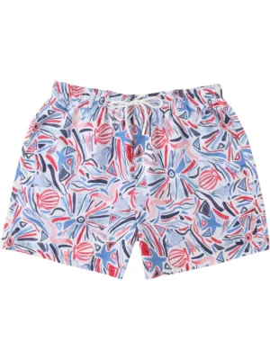 Men's Jubilee Trunks In Navy & Red
