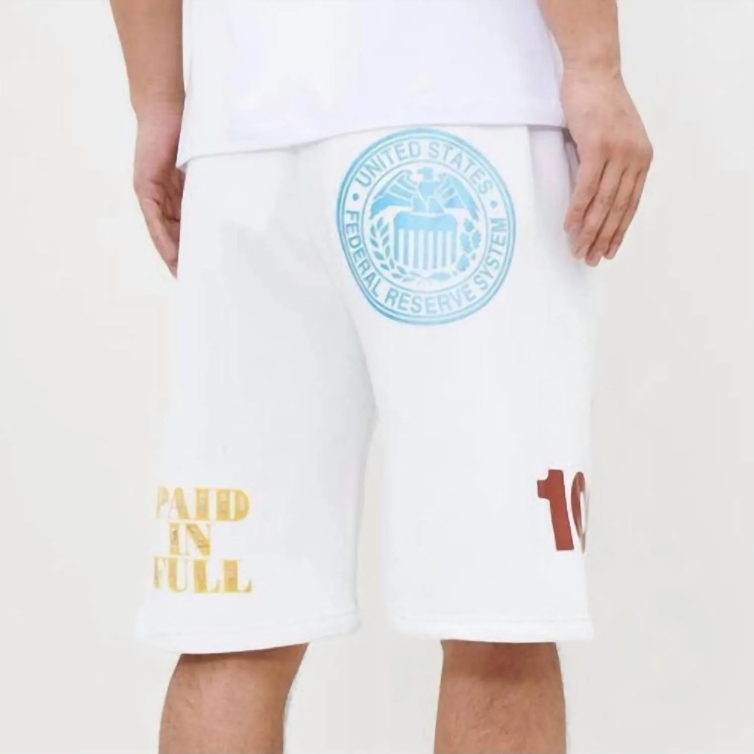 Men's Paid In Full Shorts In White
