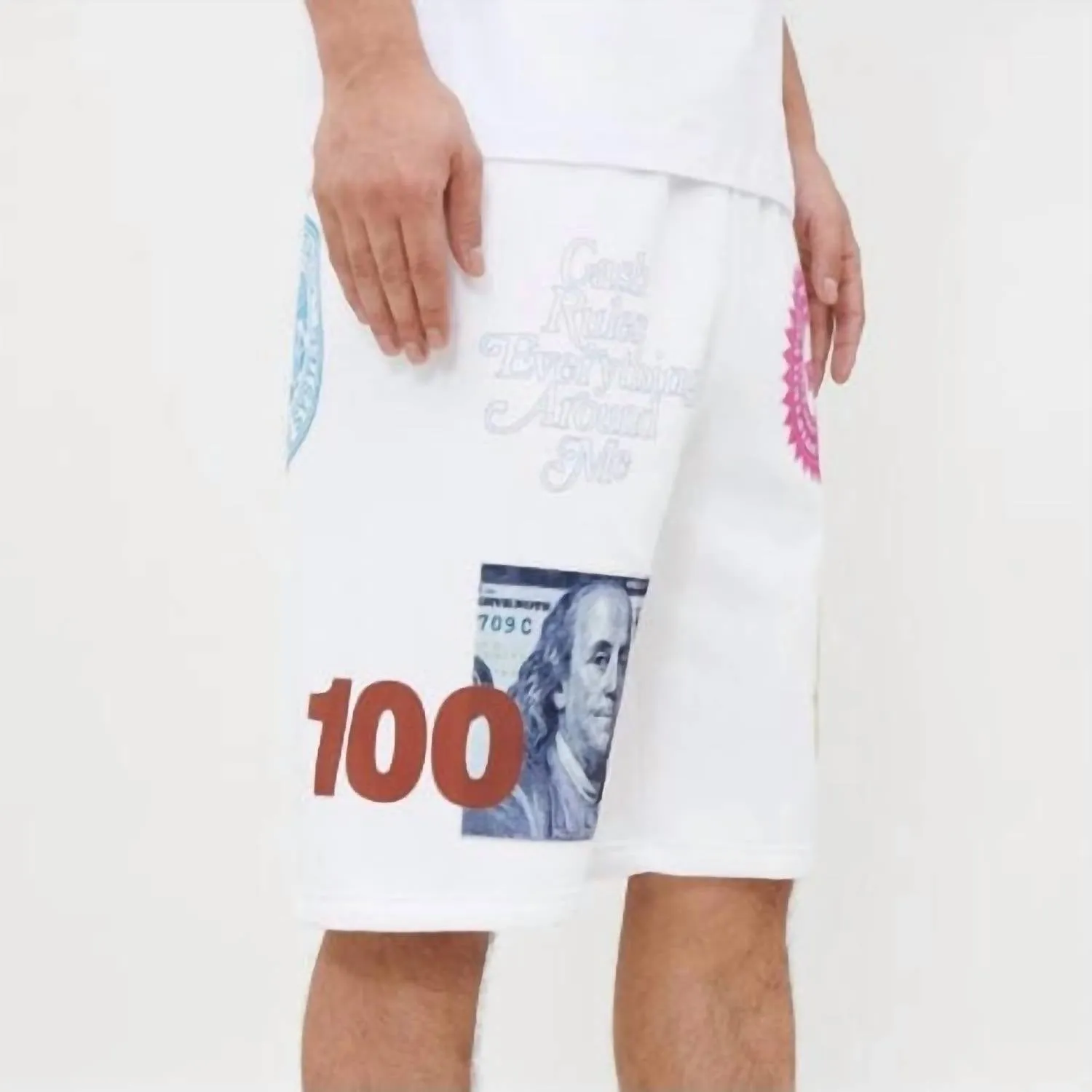 Men's Paid In Full Shorts In White
