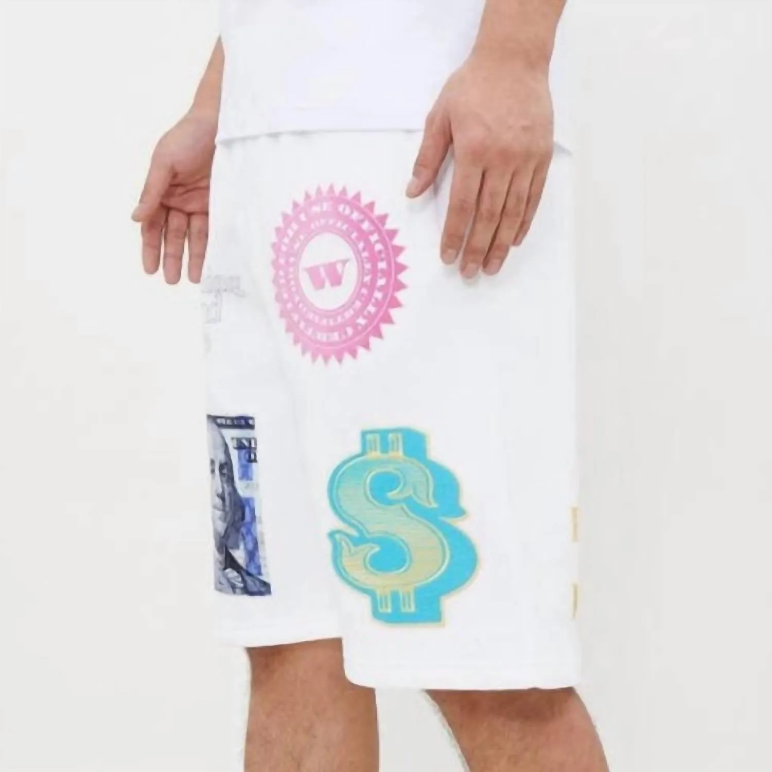 Men's Paid In Full Shorts In White
