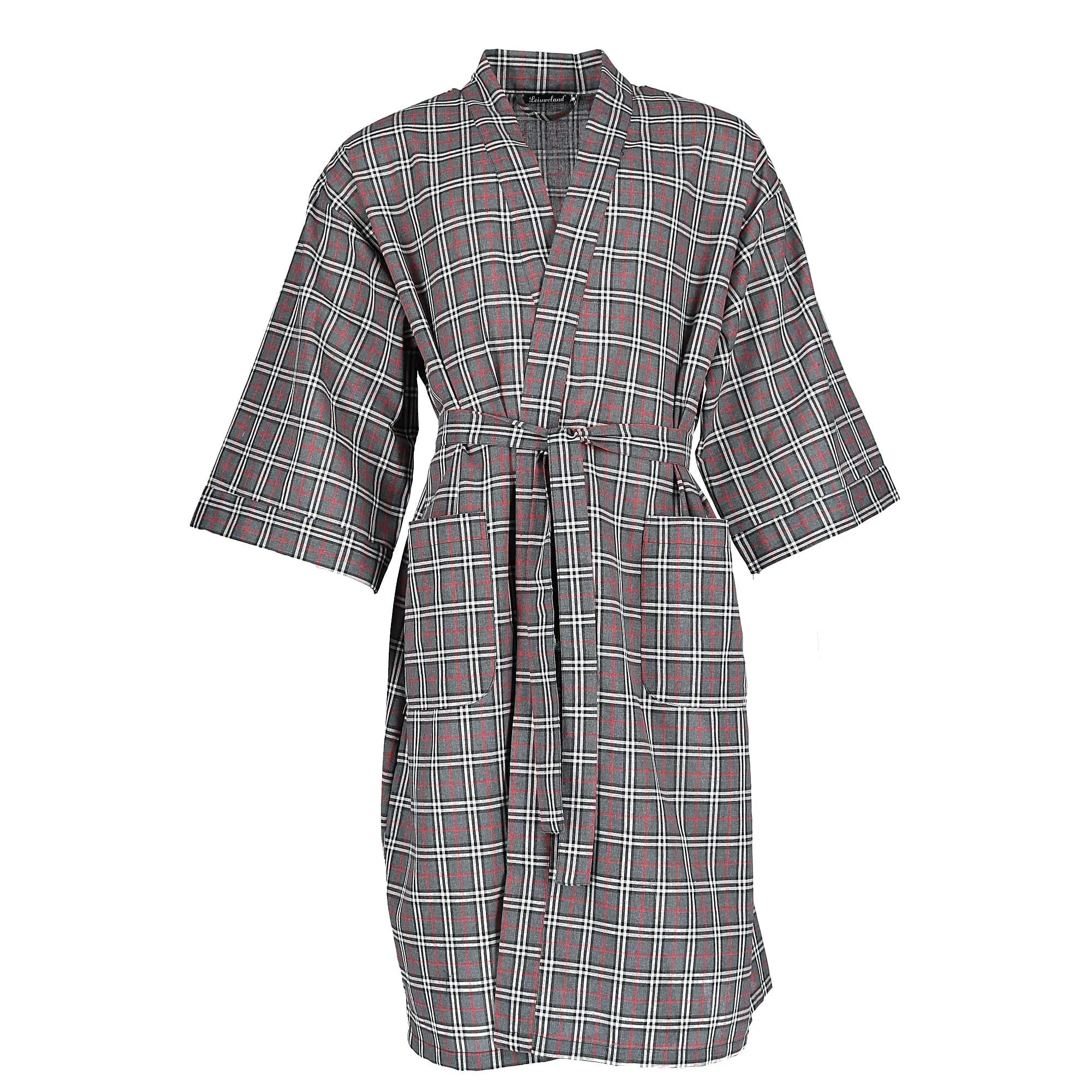 Men's Plaid Broadcloth Robe