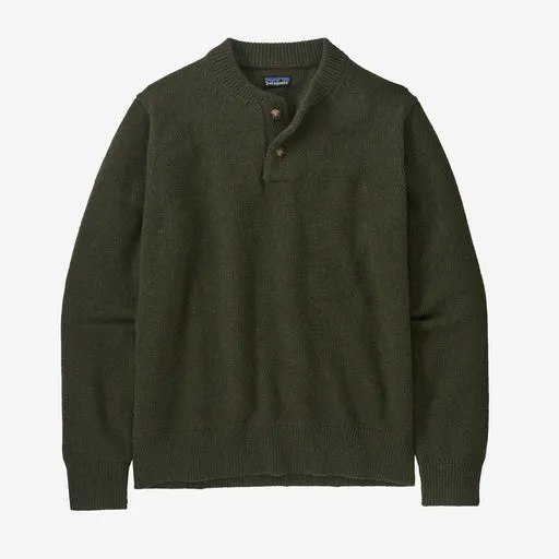 MEN'S RECYCLED WOOL-BLEND BUTTONED SWEATER