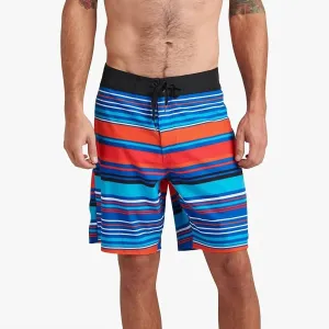 Men's Sharpe Board Short In Striped Blue Red