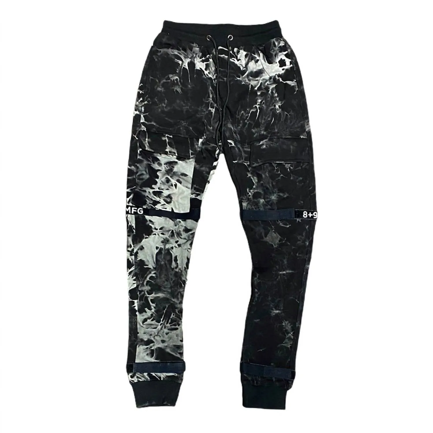 Men's Strapped Up Fleece Sweatpants In Oreo Tie Dye