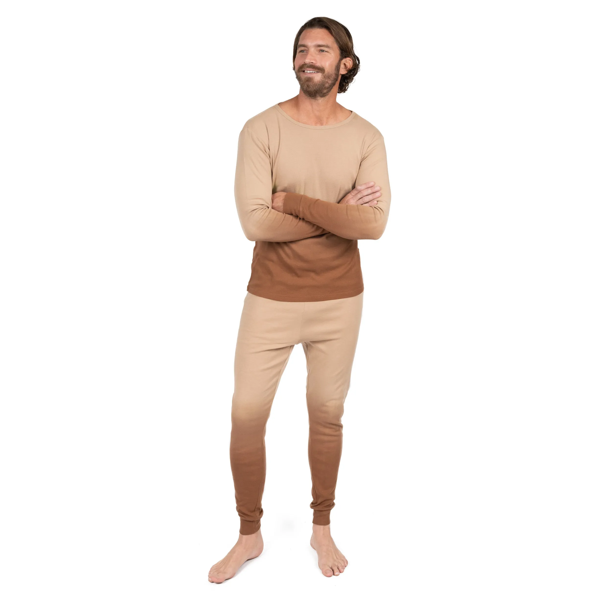Mens Two Piece Cotton Pajamas Tie Dye