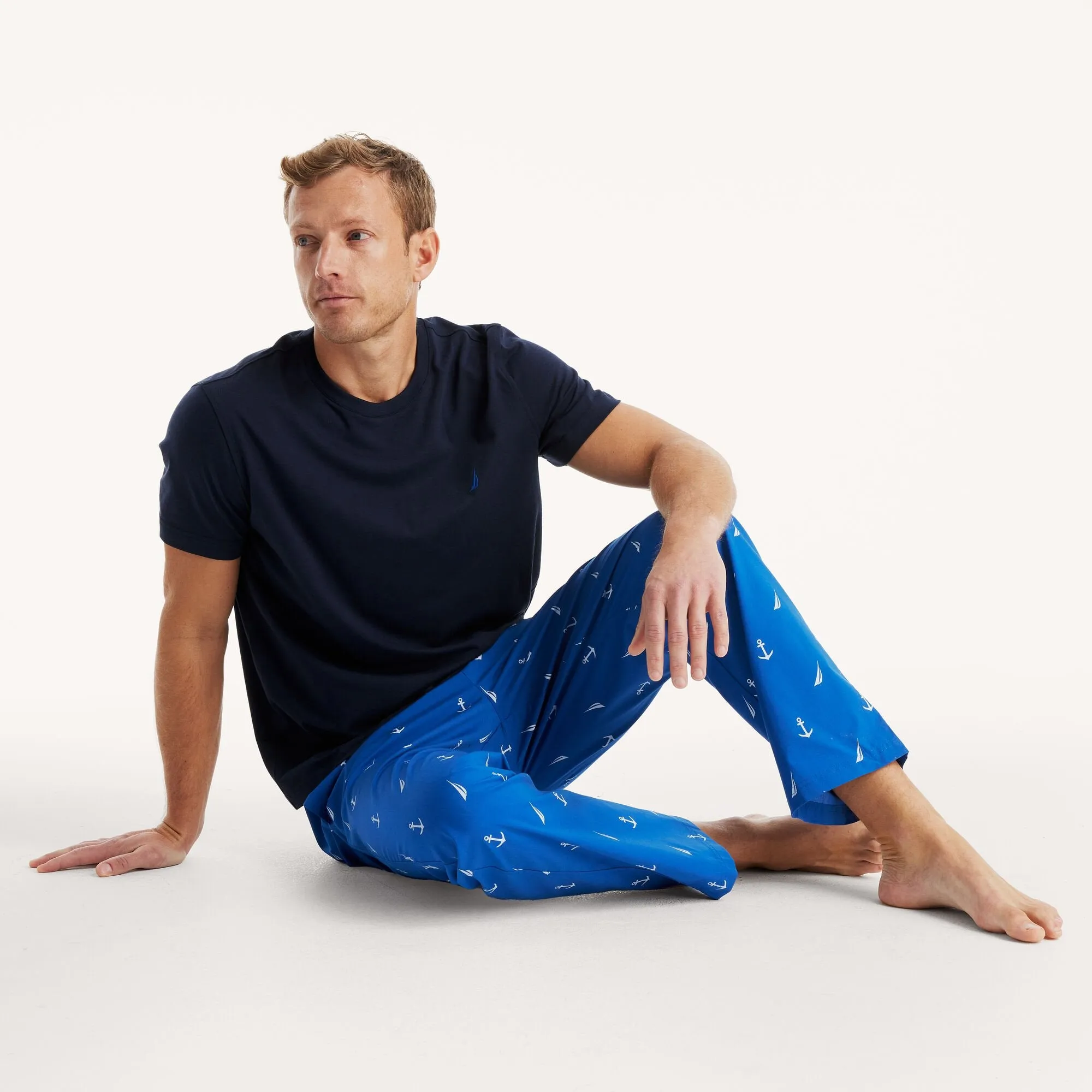 Nautica Mens Printed Pajama Pant Set