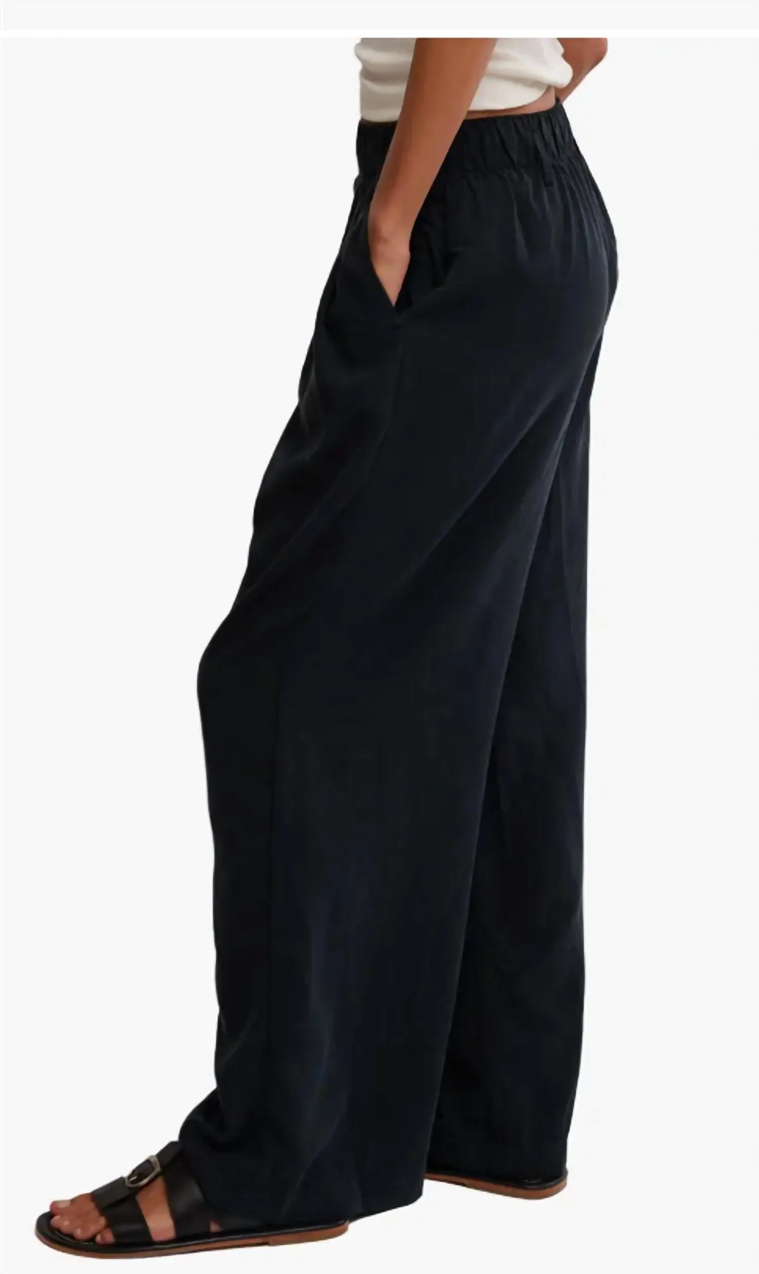 Nothin' To Say Wide Leg Pants In Black