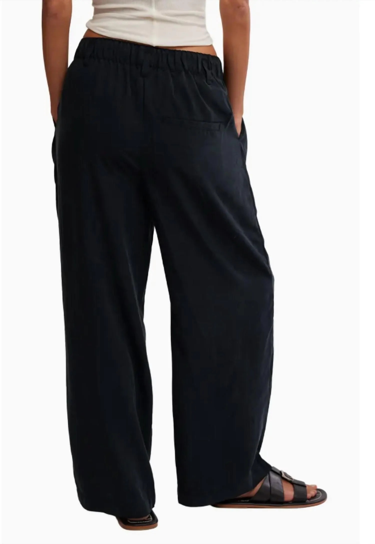 Nothin' To Say Wide Leg Pants In Black