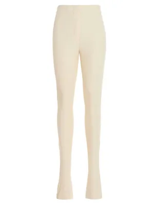 Obiou Slit Detail Pant In Optic White
