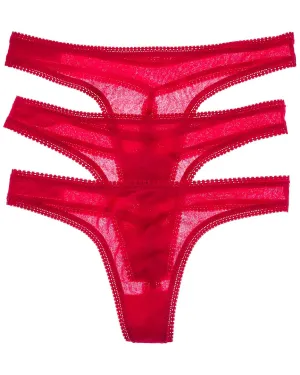 OnGossamer Set of 3 Hip G-String