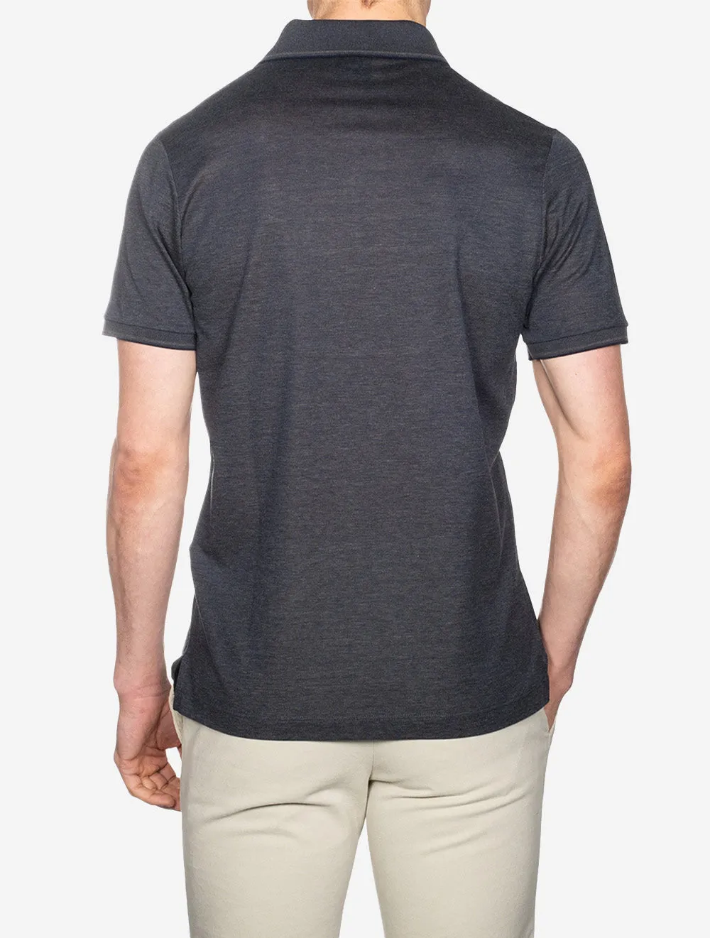 Piqu�� Tech Polo Grey