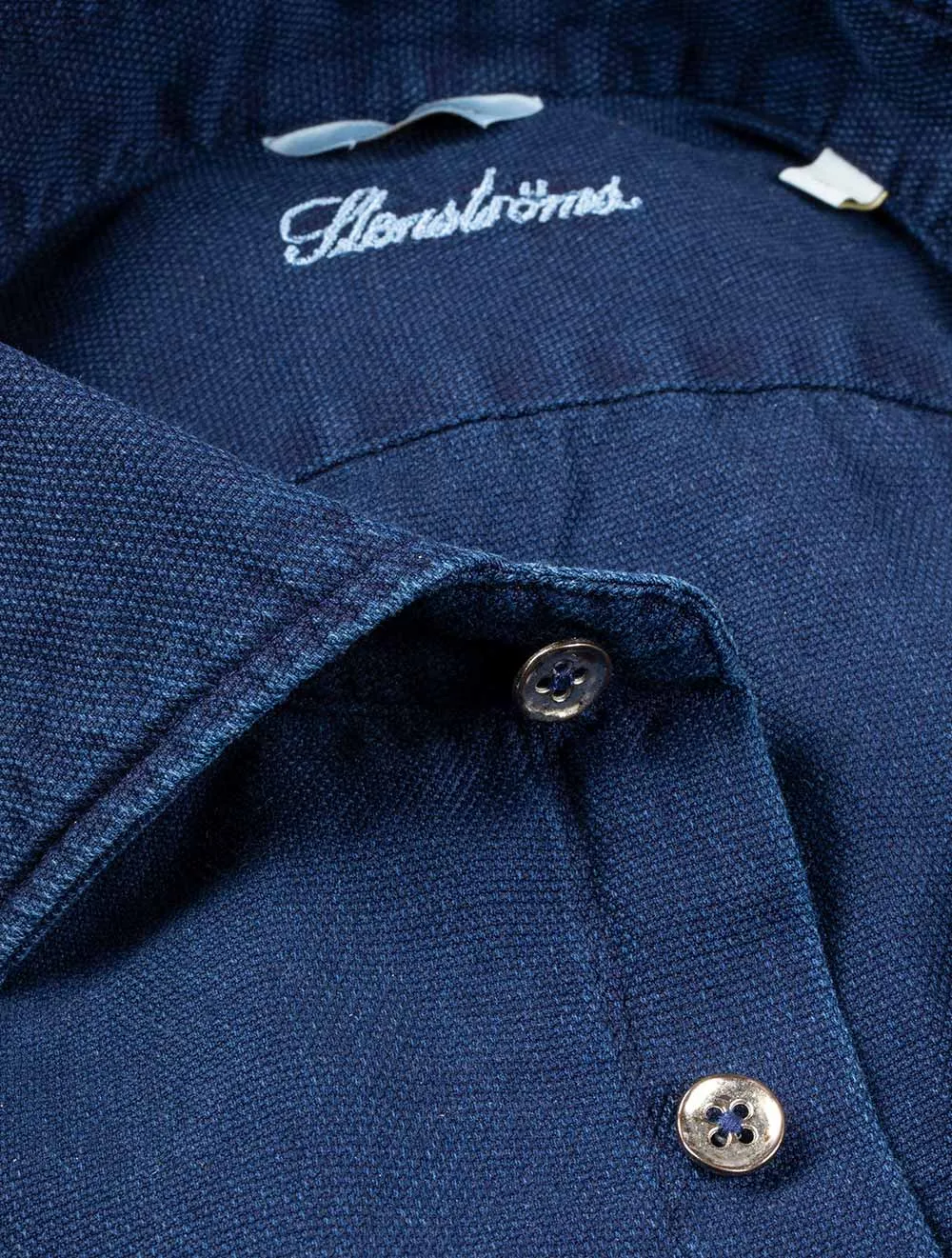 Pique Weave Denim Shirt Navy