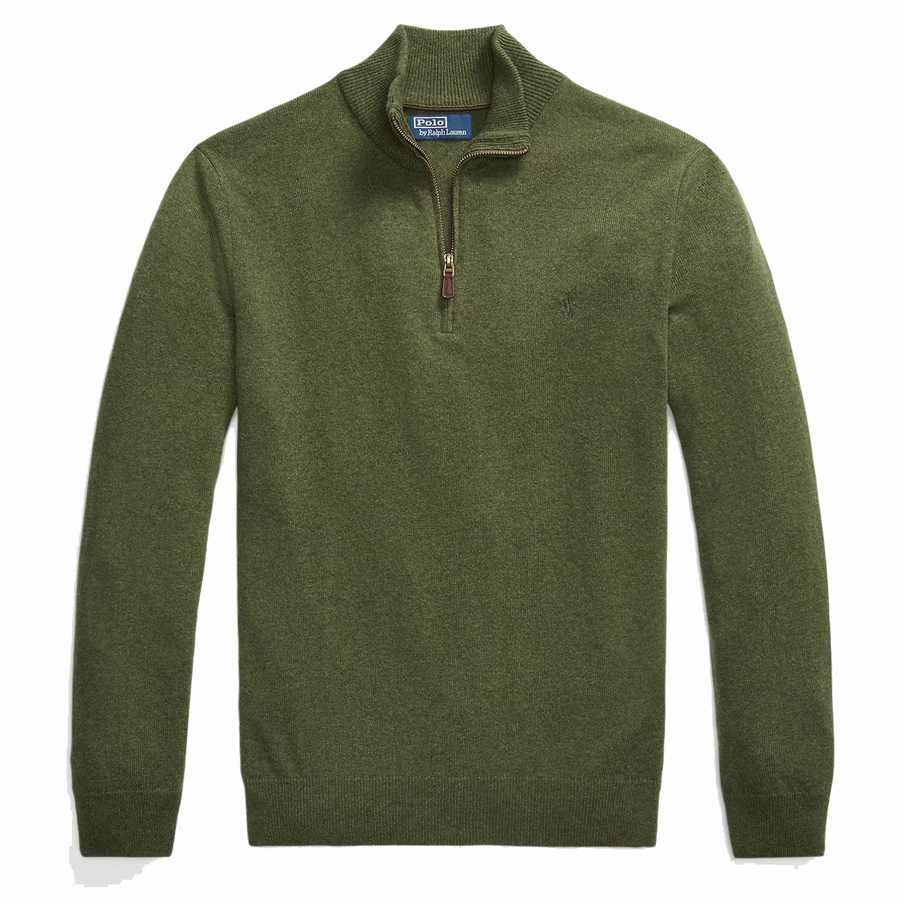 Polo Ralph Lauren Wool Half Zip Pullover Classic Olive Heather