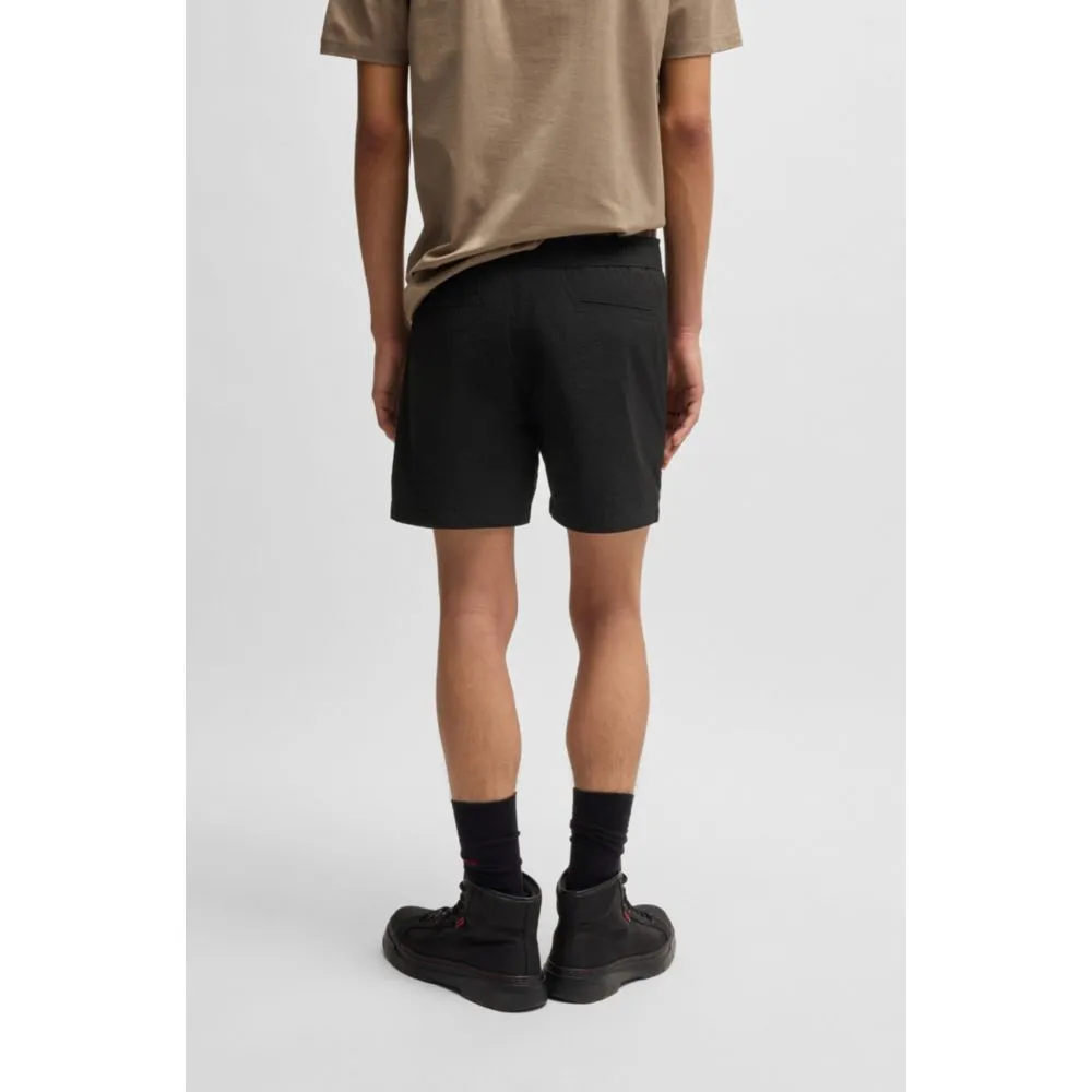Poplin shorts with logo print