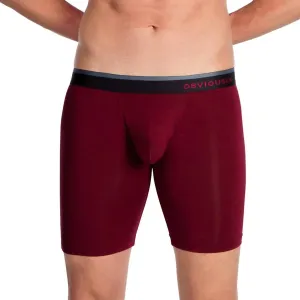 Primeman 9 Inch Leg Boxer Brief In Maroon