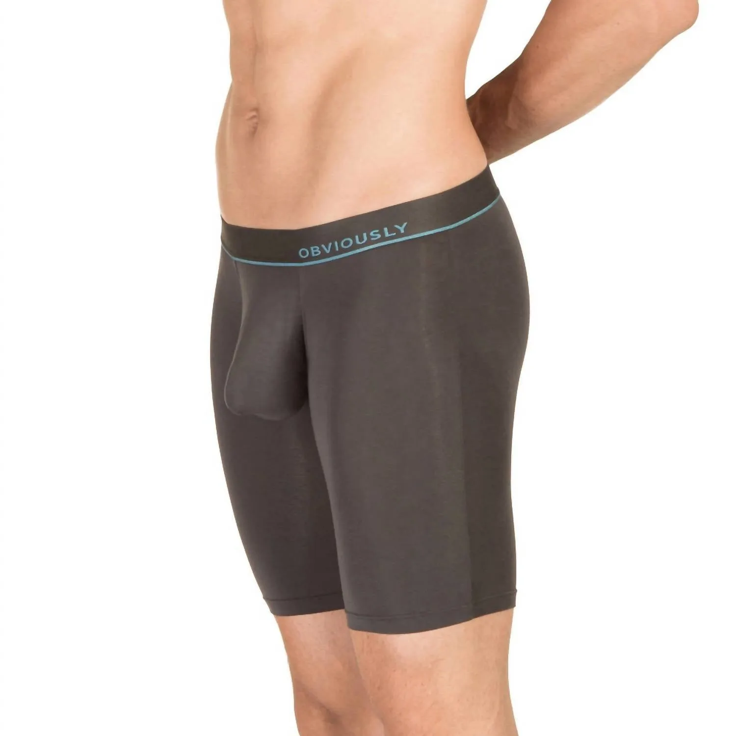 Primeman 9 Inch Leg Boxer Brief In Titanium