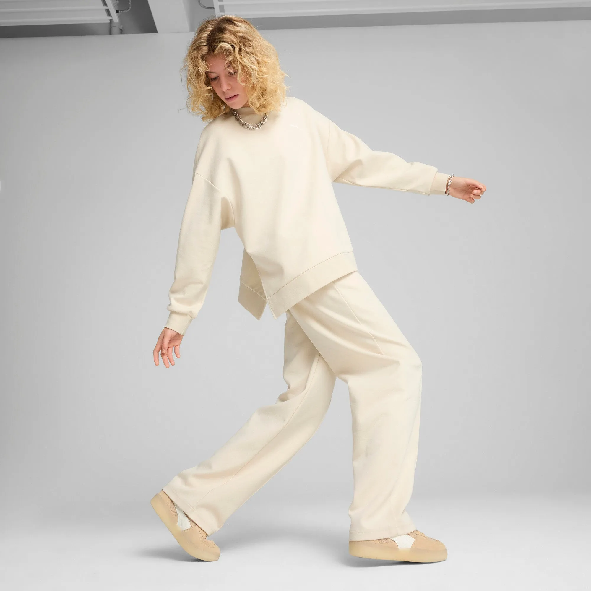 PUMA Women's Wardrobe Essentials Straight Pintuck Pants