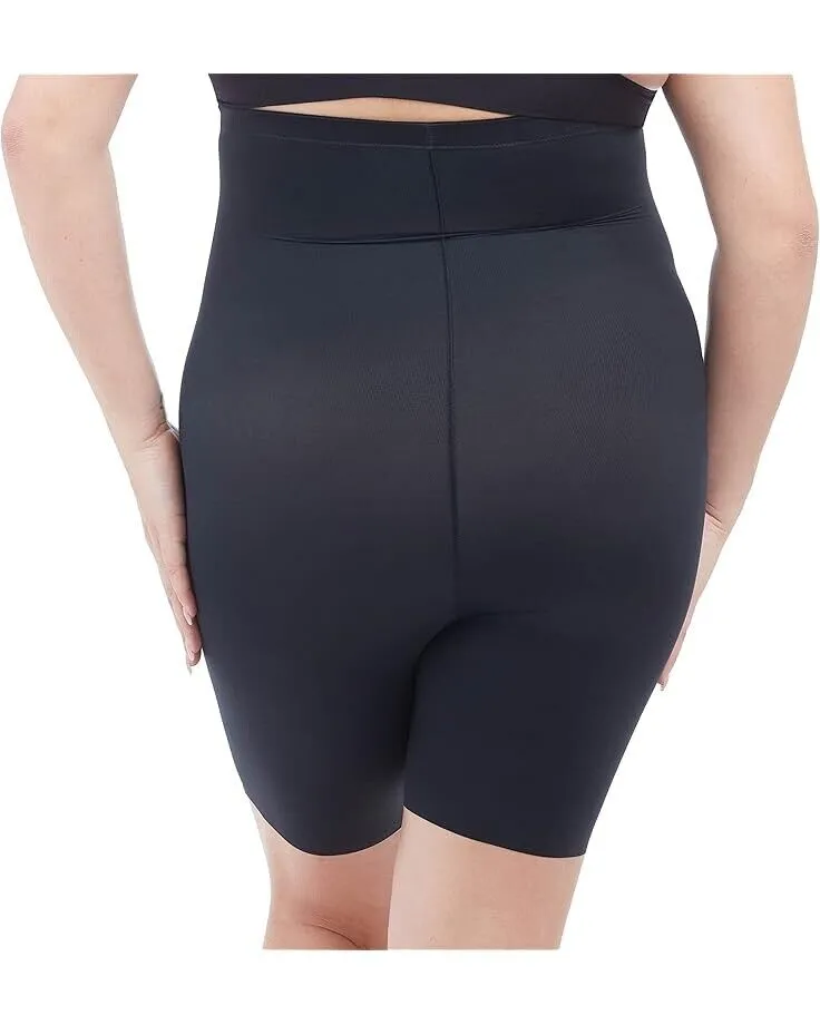 Red Hot By Spanx Shapewear Women Large Black Stretch High-Waist Mid Thigh ERK890