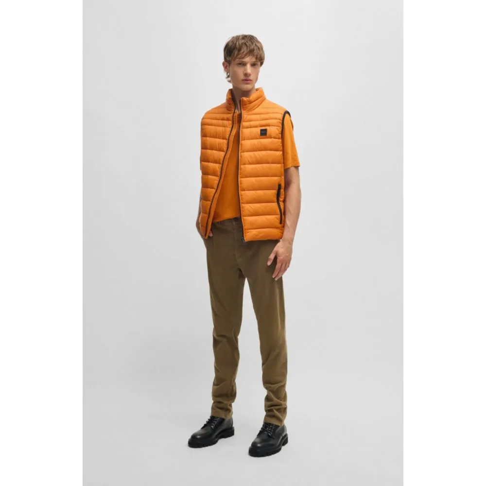 Regular-fit chinos in stretch-cotton satin