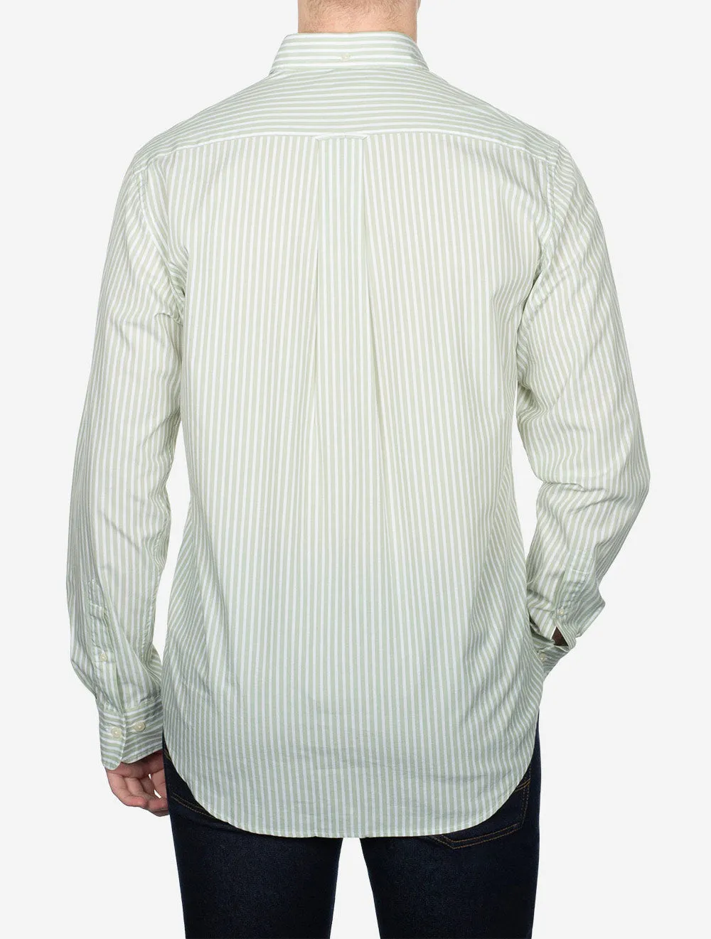 Regular Fit Poplin Stripe Shirt Milky Matcha