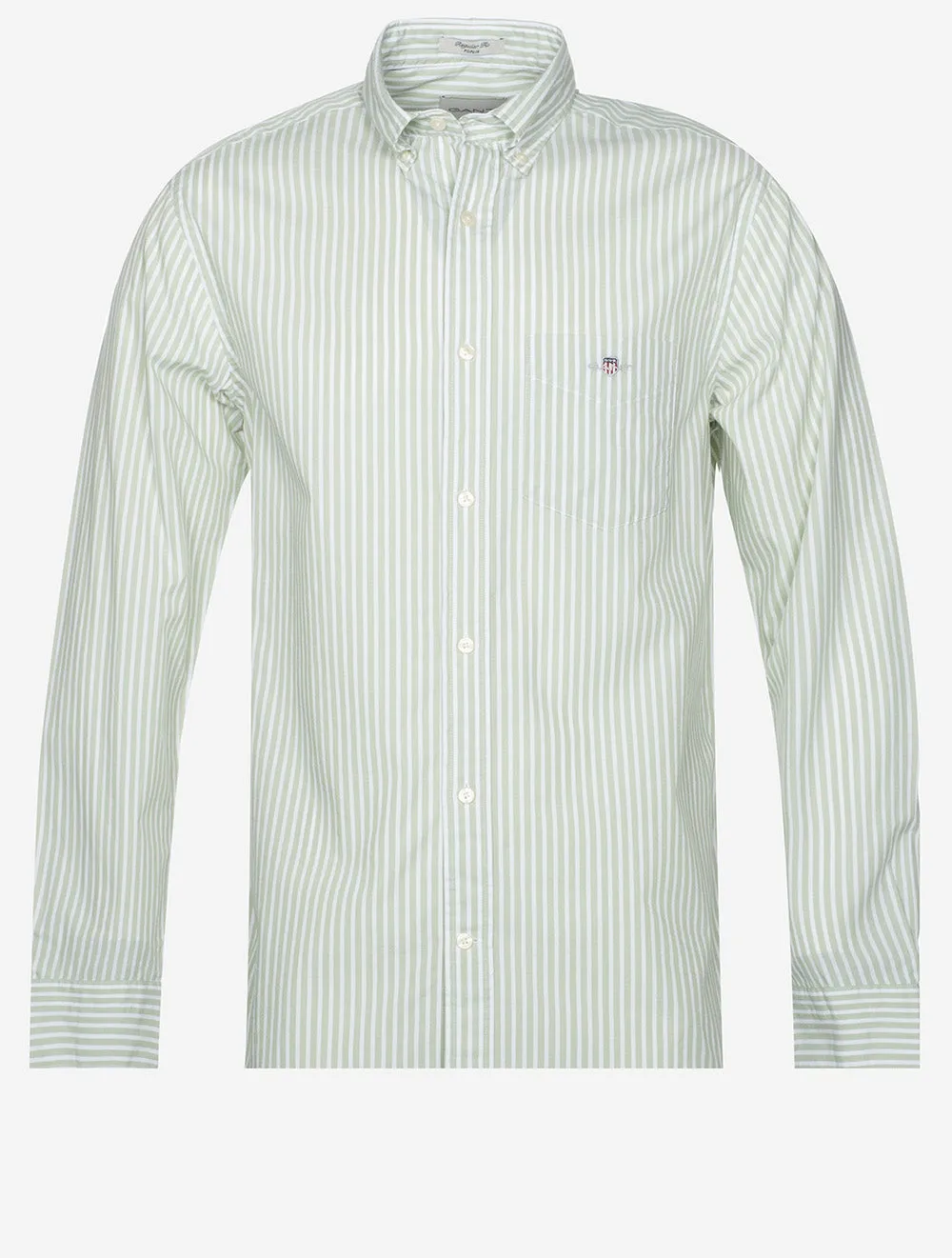 Regular Fit Poplin Stripe Shirt Milky Matcha