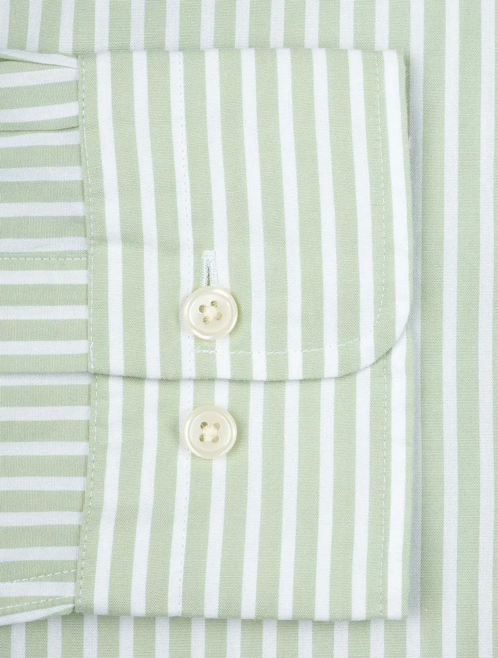 Regular Fit Poplin Stripe Shirt Milky Matcha