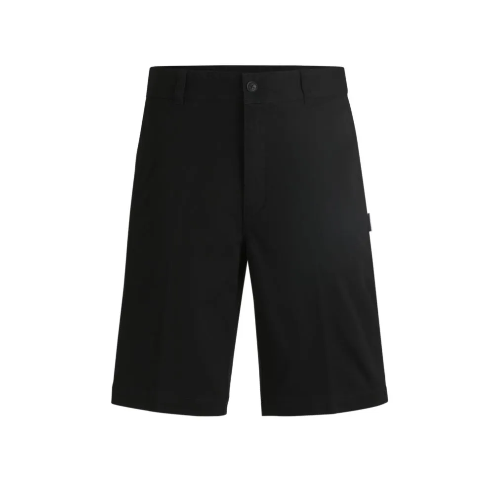 Regular-fit regular-rise shorts in cotton twill