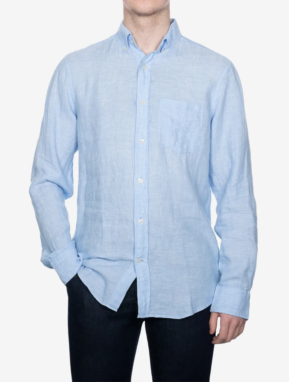 Regular Linen Shirt Capri Blue