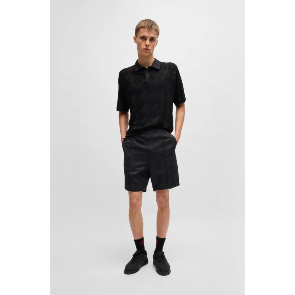 Relaxed-fit shorts with geometric logos
